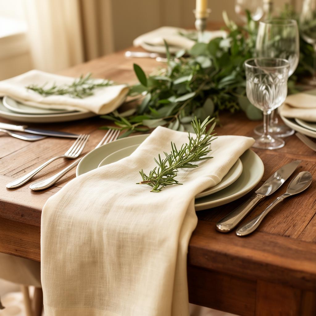 An elegantly set dining table